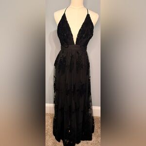 Windsor Black Lace Evening Dress